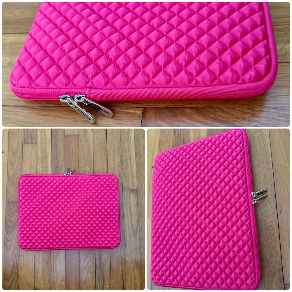 Vibrant Pink Quilted Tablet Sleeve